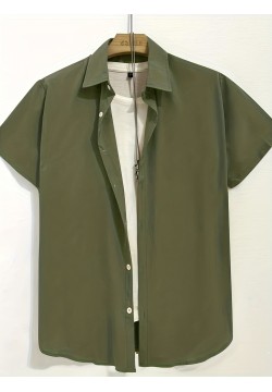 Men's Casual Thin Short Sleeve Shirt - Lightweight and Stylish Boho Shirt for Summer Vacation and Resort Wear